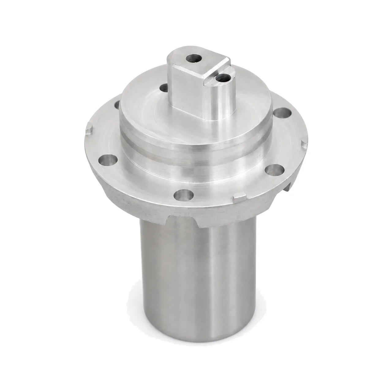 Flanged cylindrical component — single view